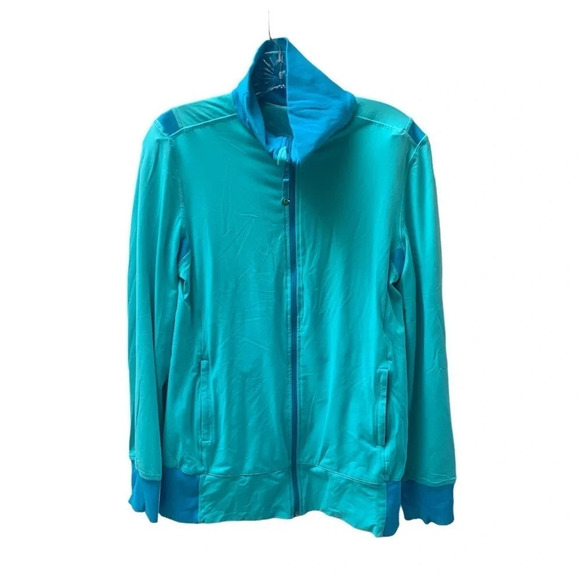 Lululemon Jacket Reversible Raja Blue Floral Full Zip - Picture 5 of 12